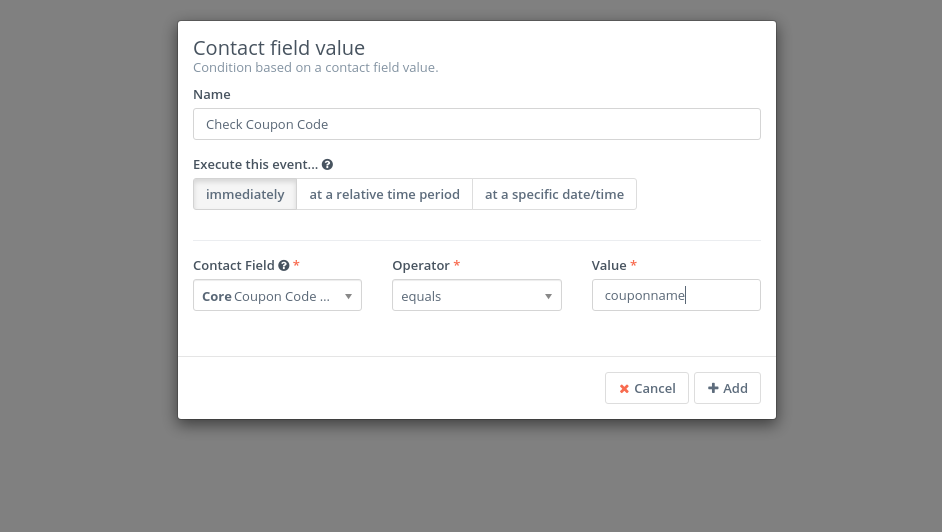 contact field value