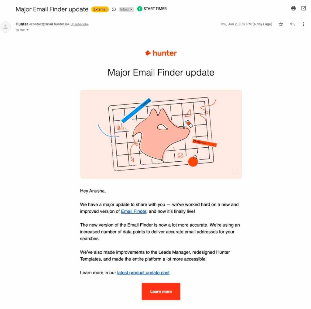 email finder update