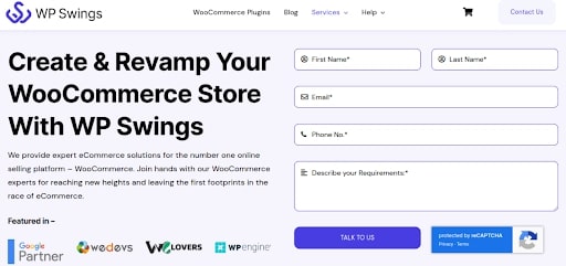 wp swings woocommerce services