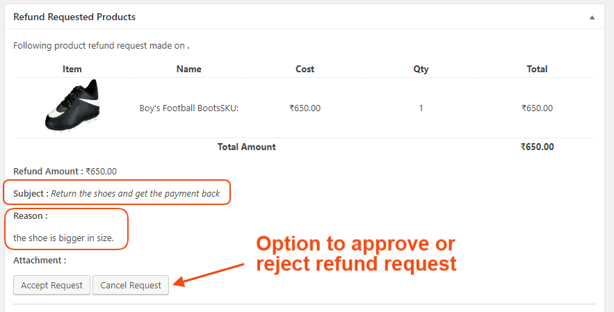 refund request