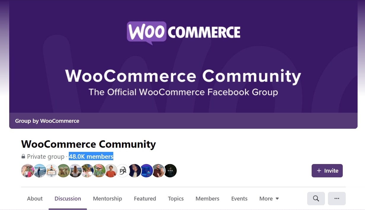 woocommerce facebook group