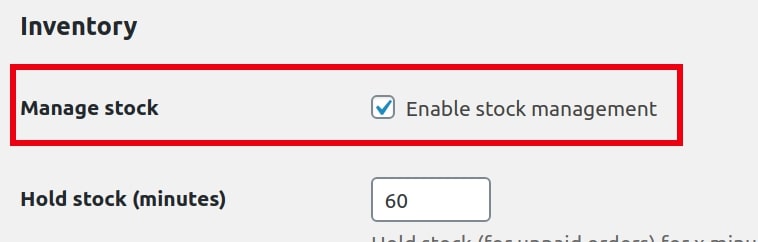 woocommerce product manage stocks