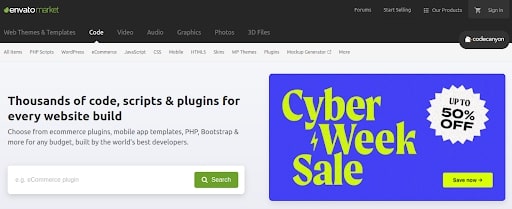 CodeCanyon plugins marketplace