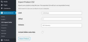 export product csv