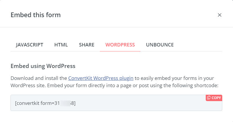 embed wordpress resource library form