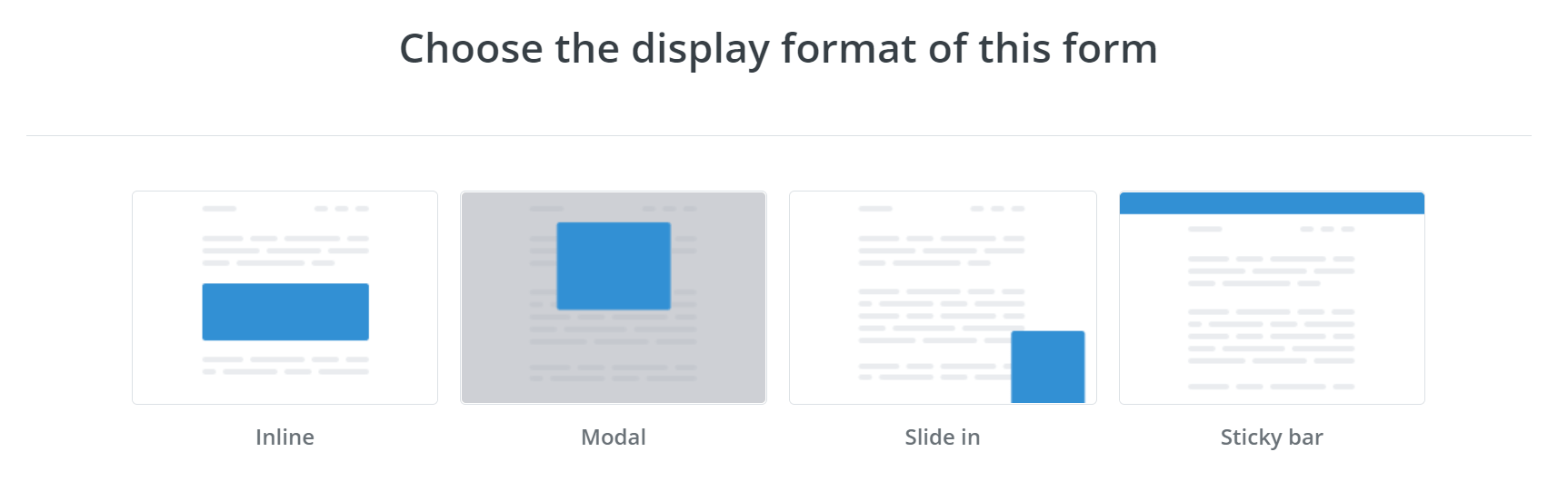 convertkit form display type