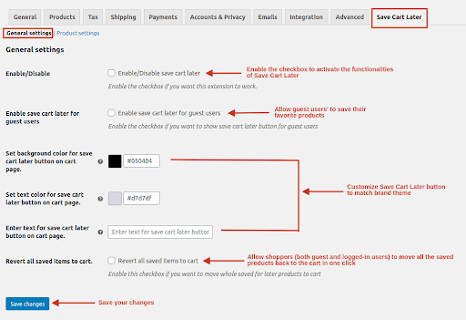 save cart later configurations