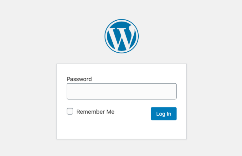 WordPress password