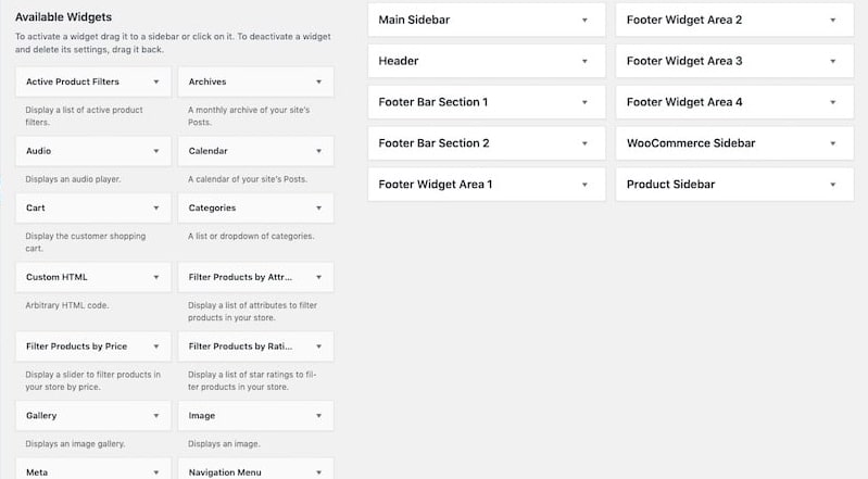 wordpress widget options