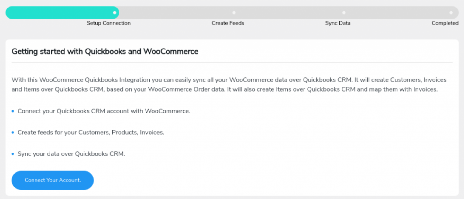 woocommerce integration with QuickBooks setup