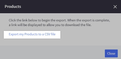 export products csv
