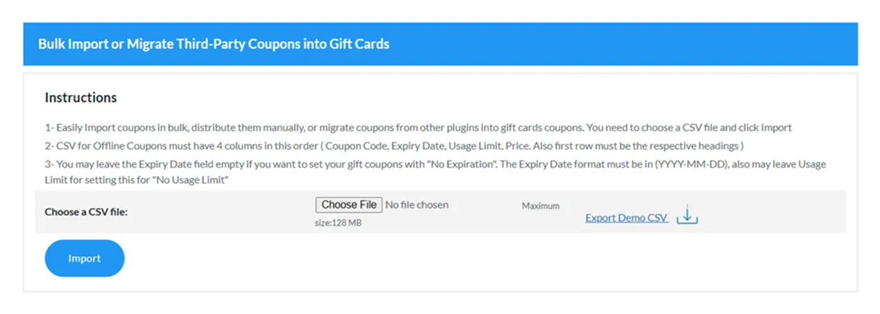 Migrate Third-Party Coupons into Gift Cards