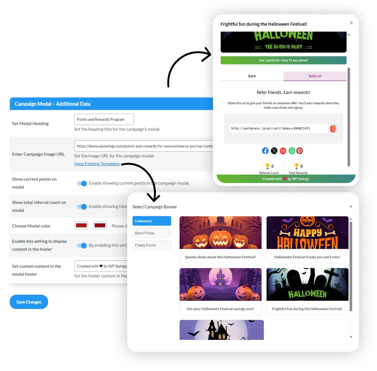 Pre-Defined Templates & Customizable Pop-Ups