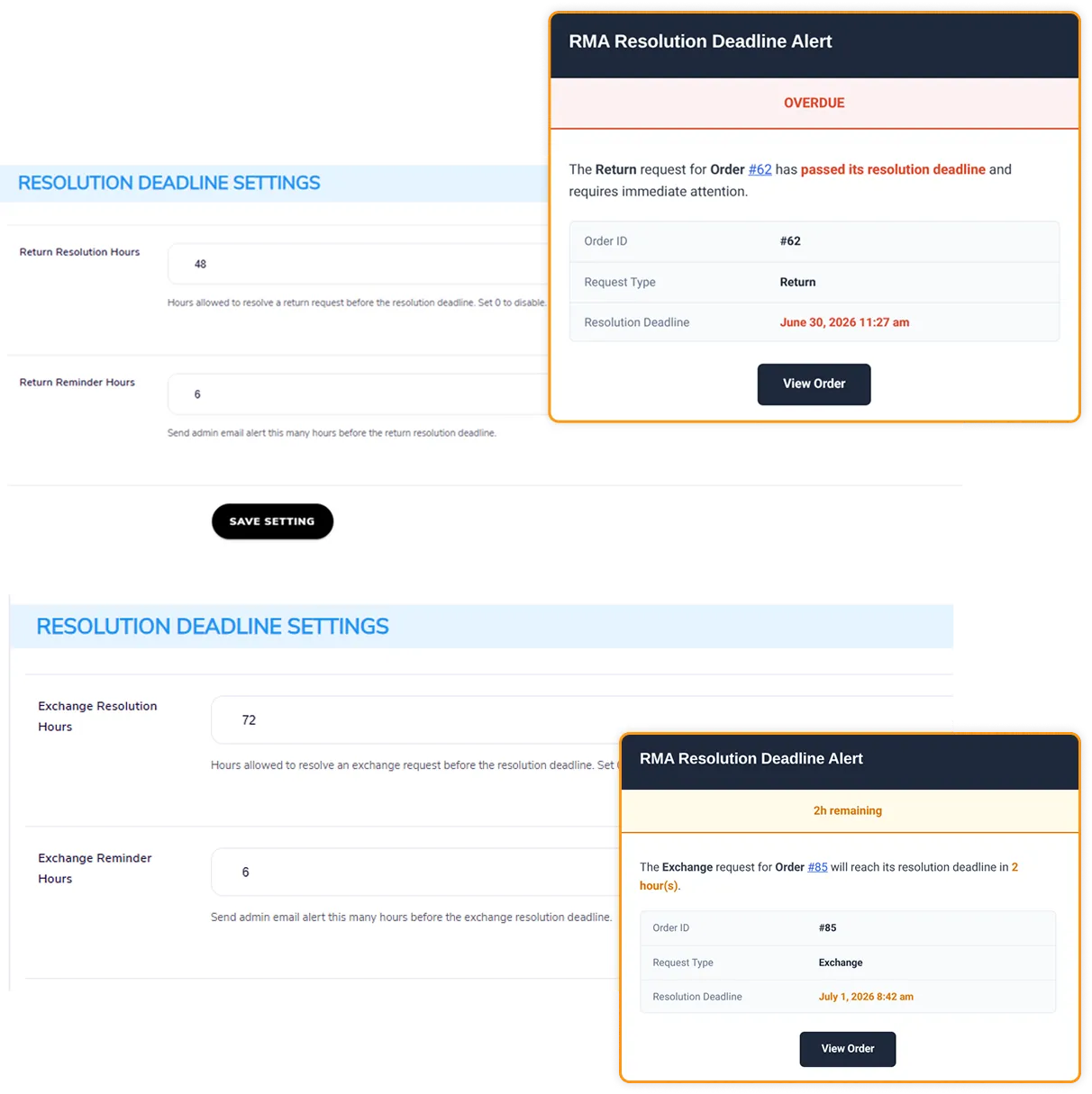 Refund & Exchange Resolution Deadlines
