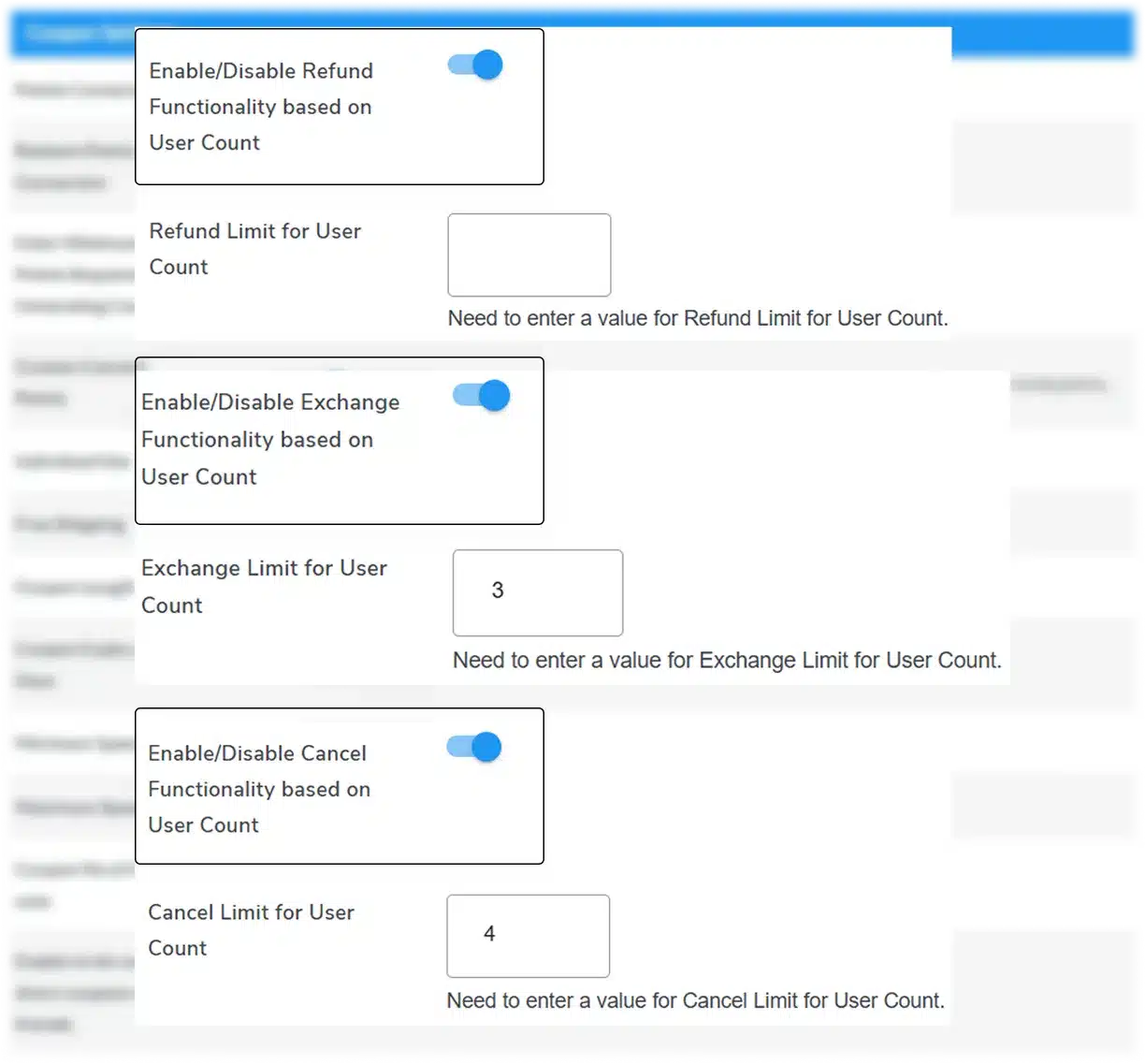 Set The User Limit For Refunds, Exchanges & Cancellations