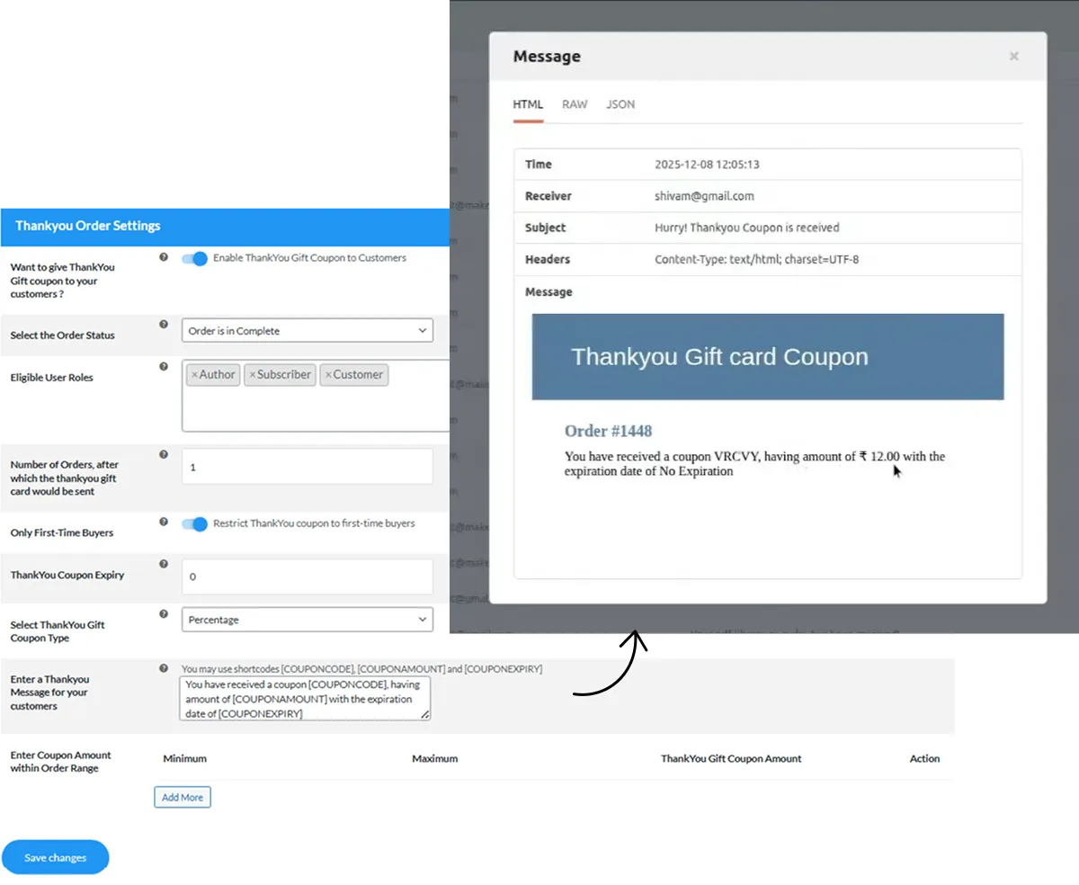 Thank You Coupons For Specific User Roles and First Time Buyers