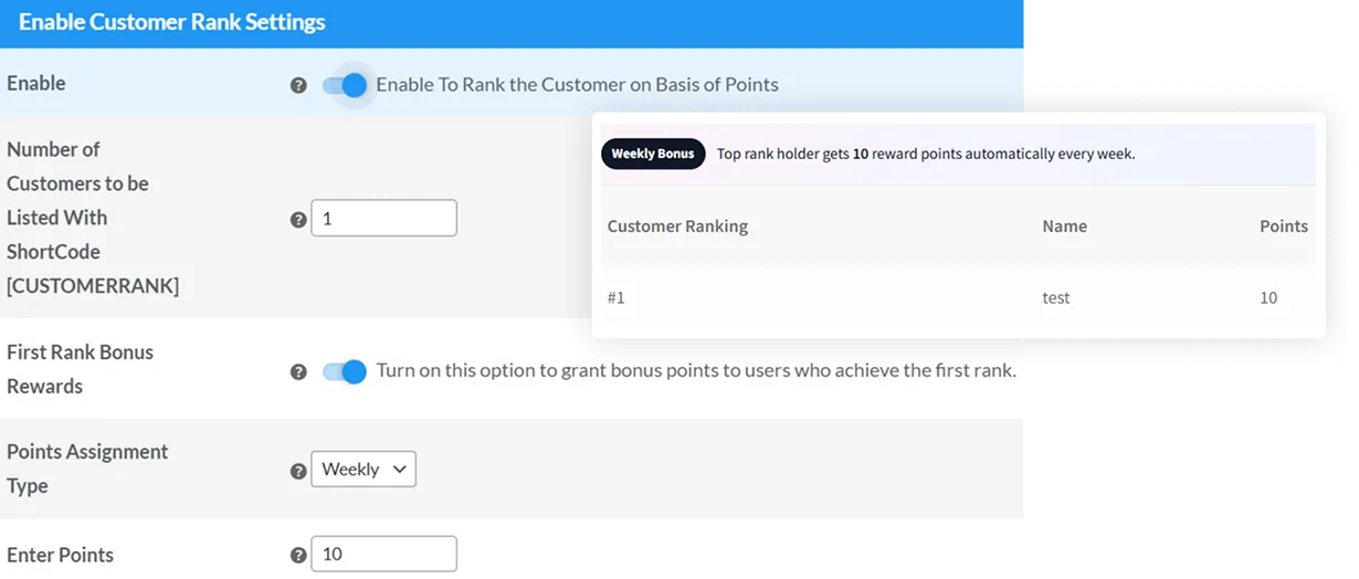 Top Rank Bonus Rewards