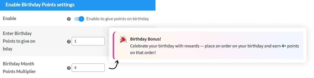 WooCommerce Rewards and Points On Birthday