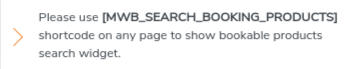 online booking search widget