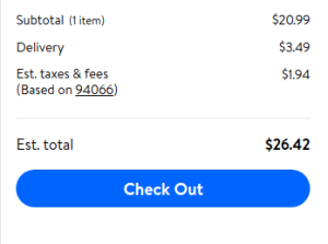 eCommerce Checkout Flow walmart billing page example