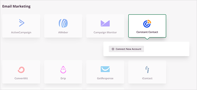 SeedProd email marketing integrations connect