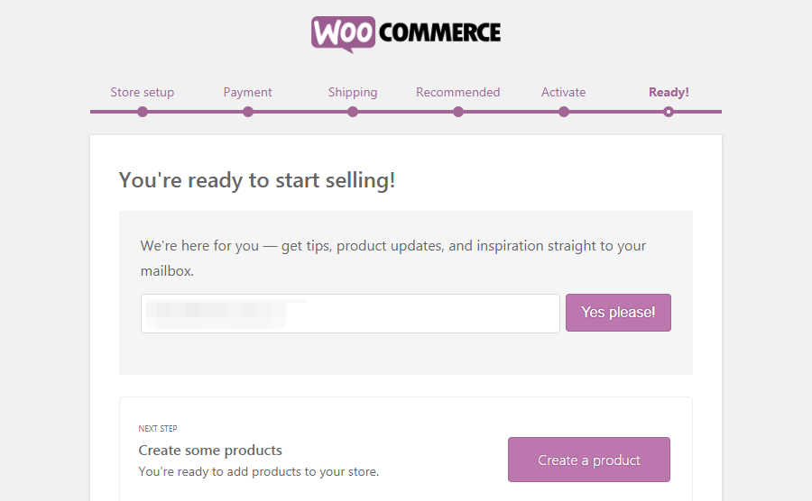 woocommerce ready page