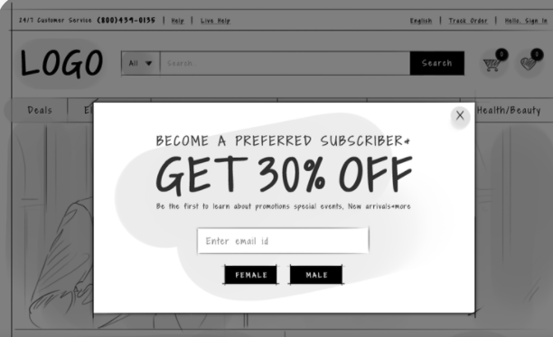 discount and coupon popup
