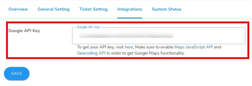 google api key