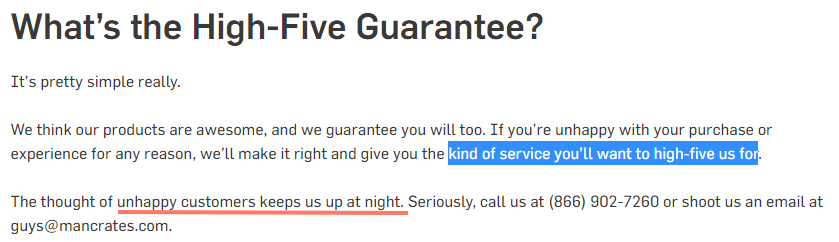 What's the High-Five Guarantee?