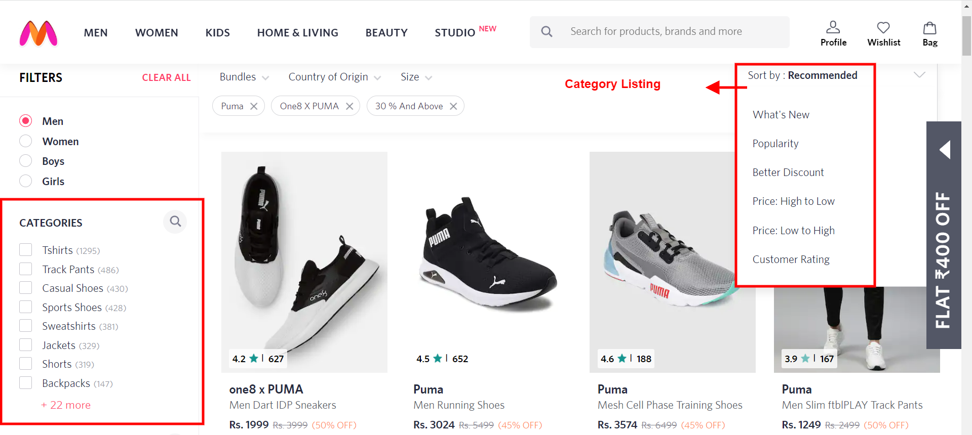 myntra example