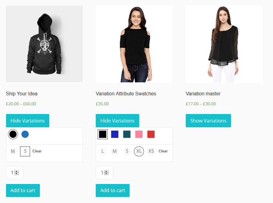 woocommerce product variation swatches 