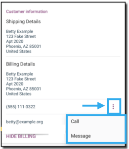 woocommerce android contact