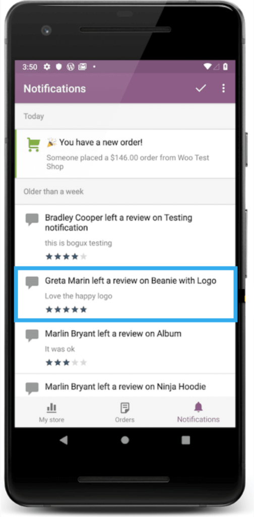 woocommerce mobile review
