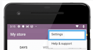 woocommerce android settings