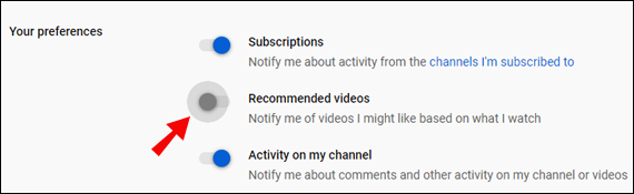 youtube preferences setting