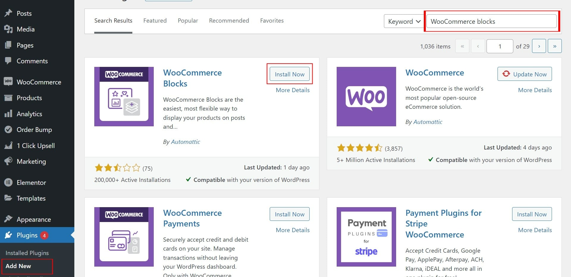 WooCommerce blocks plugin