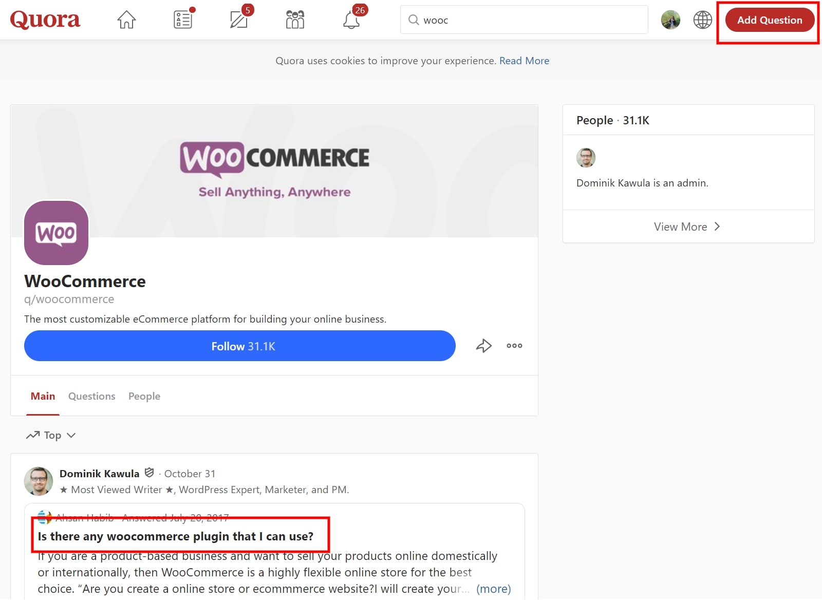 quora woocommerce support