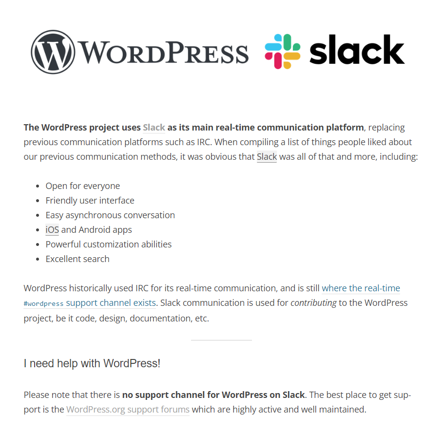 WordPress Slack