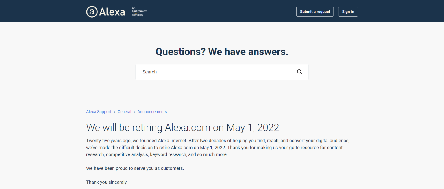 alexa retirement report