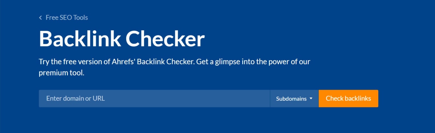 Ahref backlink checker