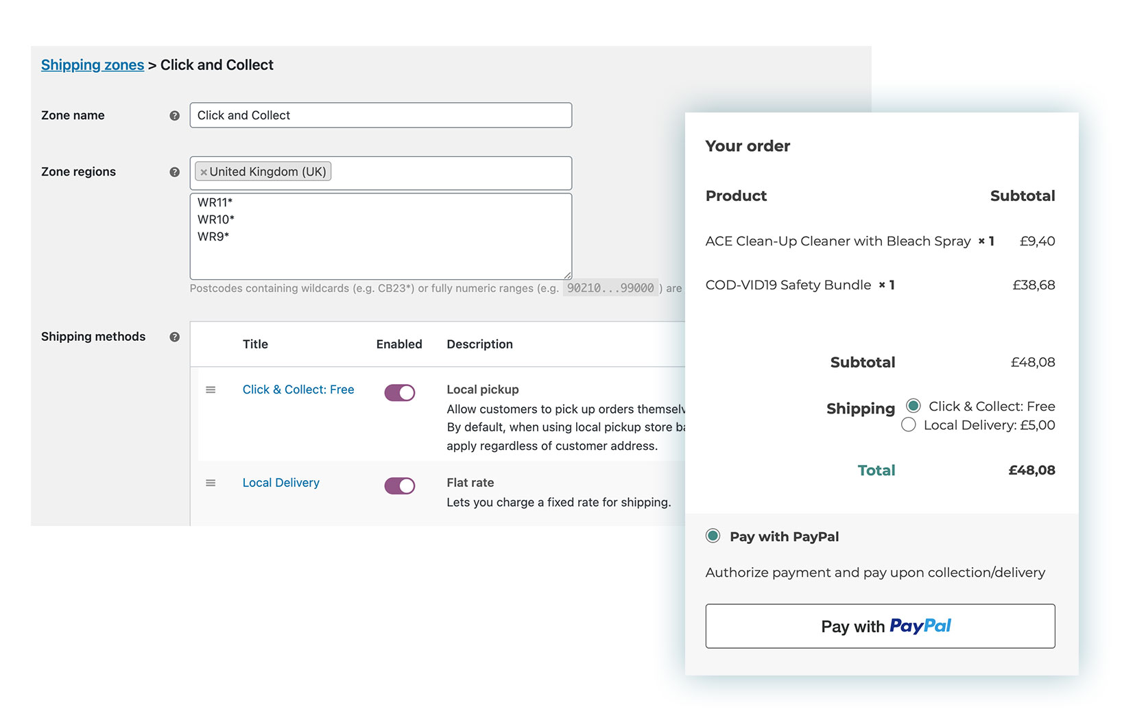 click and collect setup