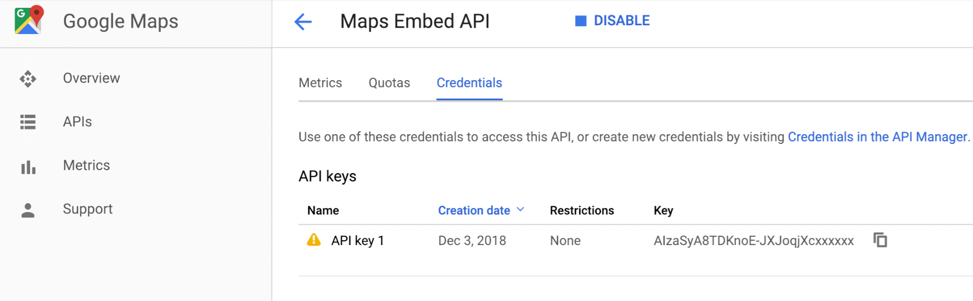 Google Maps api