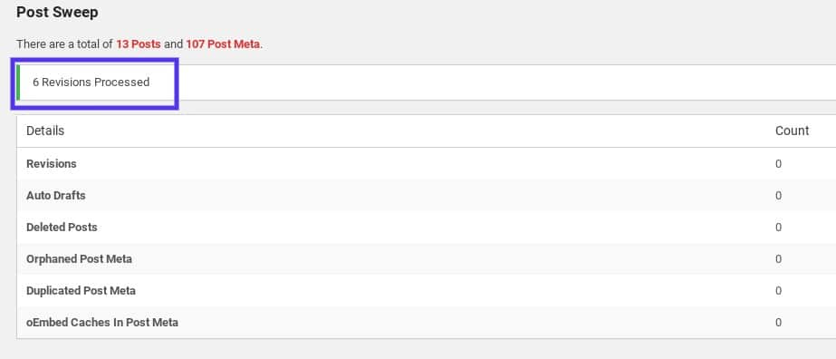 wordpress revisions processed