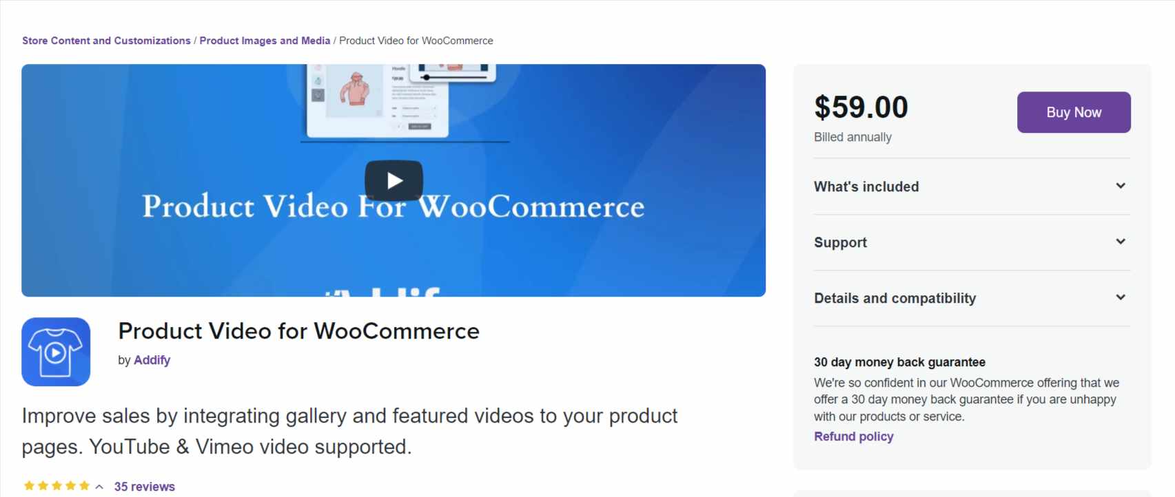 product video for WooCommerce