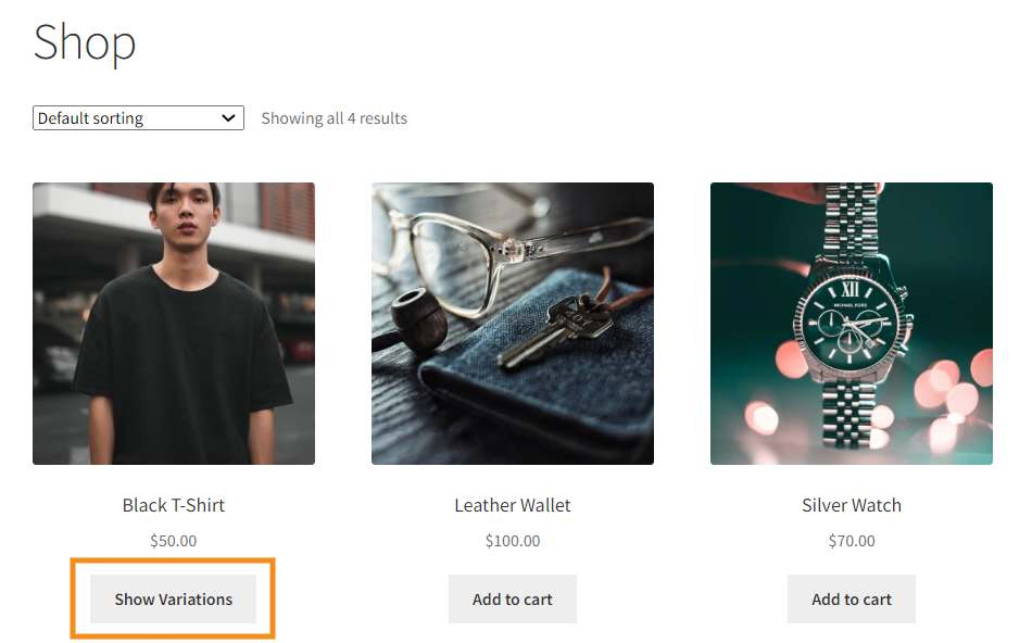 hide or show variation swatches for WooCommerce
