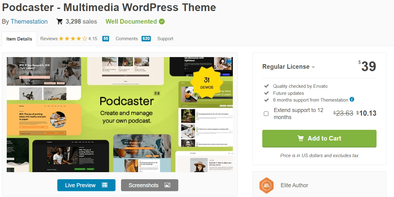 podcaster theme