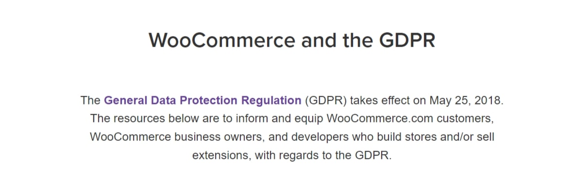 woocommerce and gdpr