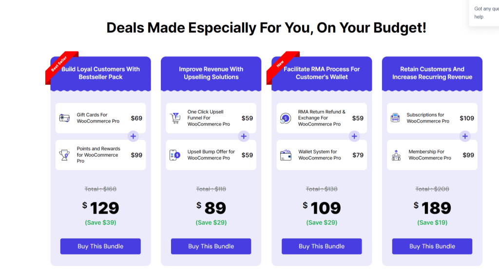 WooCommerce upsell bundle offers
