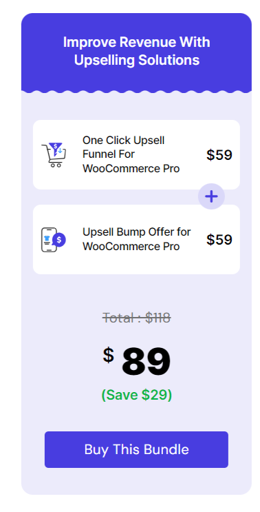 bundle offer of upsell and order bump offer 