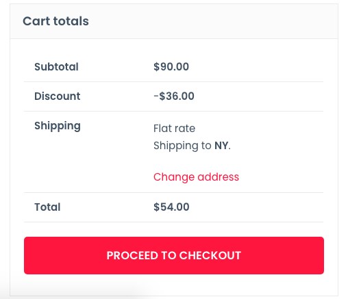 pricing discount on checkout page